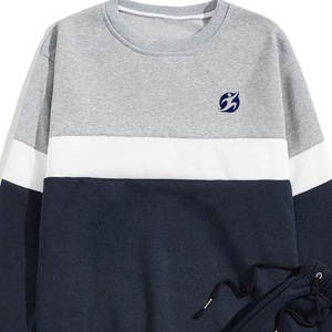 Ventes en gros 2025, survêtements de jogging hip-hop solides, patchs personnalisés, deux pièces, coupe ajustée, hiver, streetwear pour hommes, 100% coton - Product Image 3