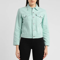 Veste en jean classique pour femme, boutonnée, coupe ample, décontractée, élégante, écologique, personnalisable, pour printemps, automne, hiver, Candy Front