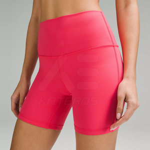 KATBROS INDUSTRY Latest Design Breathable Women's Yoga <b>Shorts</b> Elastic Waist Mid Waist Spandex/Polyester Material Casual <b>Gym</b> Wear - Product Image 3