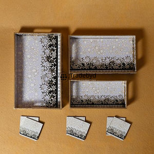 Bandeja de Madera Moderna de Primera Calidad Tradebyd, Bandeja de Servicio Hecha a Mano para Comida, Té, Café, Desayuno y Uso en Hoteles y Restaurantes - Product Image 2