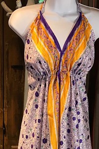 Mujeres Maxi vestido tendencias de moda nuevo diseño multinivel impreso sin espalda venta al por Mayor moderno elegante mujer Sexy ropa señoras - Product Image 4