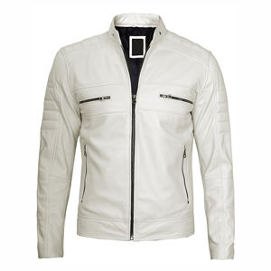 Chaqueta de motociclista de cuero PU transpirable ecológica de alta calidad para hombre Color personalizado a prueba de viento motocicleta temporada de invierno elegante - Product Image 4