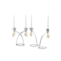 Porte-bougie artisanal en métal doré fantaisie, design oiseau, écologique, couleurs et tailles personnalisables pour Pâques et la Saint-Valentin
