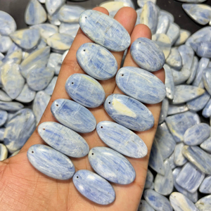 Venta al por mayor 100% natural azul cianita piedras preciosas sueltas cabujón mezcla en forma de joyería hecha a mano Fabricación de piedras preciosas de alta calidad azul - Product Image 2