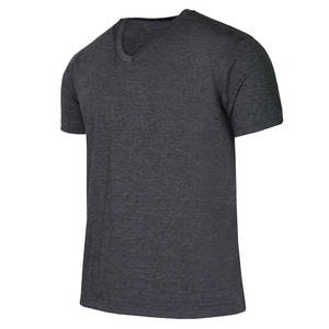 T-shirts personnalisés pour hommes en gros, col rond, coton biologique, polyester/coton, vêtements décontractés - Product Image 4