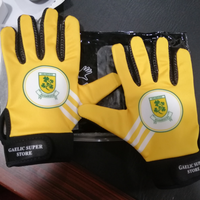 Guantes de fútbol gaélico amarillos de primera calidad, antideslizantes, ligeros, 460 g, con látex de alta retención de aire, para entrenamiento.