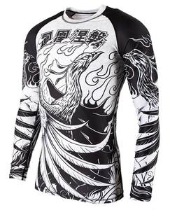 Sublimación personalizada desgaste Rashguard 4 vías Stretch Rashguard Mma Rushguard Bjj OEM Mma Rashguard para hombres manga larga Rash Guard - Product Image 1
