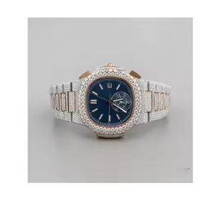 Montre de luxe unisexe VVS Moissanite avec diamant, mouvement automatique à quartz, 20mm, bande style hip hop, accessoire d'affaires à la mode - Product Image 3