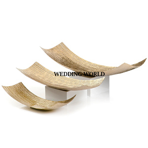 Set Of Three Chocolate <b>Tray</b> Gold Plated <b>Table</b> Decorative Chocolate Platter High Quality Designer Chocolate <b>Tray</b> - Product Image 1