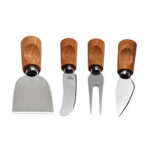 เครื่องตัดเนยด้ามไม้4ชิ้น,ชุดเครื่องหั่นชีสสเตนเลสสตีล - Product Image 2