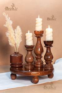 Wooden Handmade <b>Candle</b> <b>Stand</b> for Home Decoration for Easter Christmas Valentine's Day-Rani Industries - Product Image 2