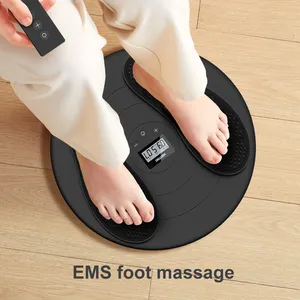 TENS/EMS Estimulador De Circulação Do Pé Elétrica EMS Máquina De Massageador De Pés Alivia A Fascite Plantar Inchada Do Tornozelo Massageador De Pés