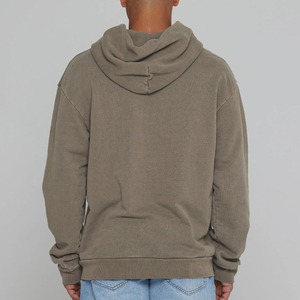 Sweat à capuche pour homme 100% coton épais et lourd éponge française de haute qualité vierge surdimensionné logo personnalisé streetwear - Product Image 3