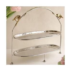 ถาดเสิร์ฟสแตนเลสและอะลูมิเนียมคุณภาพดีลักซ์แบบสองชั้นสำหรับเสิร์ฟขนมในราคาถูกที่สุด - Product Image 6