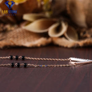 0.238 TDW corte redondo diamante oro rosa Mangalsutra por Labstone/Mangalsutra femenino/Color DE LA EF-VS - Product Image 4