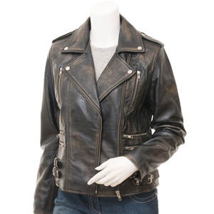 Veste en cuir respirante de haute qualité pour femme, mode automne, vêtement d'extérieur décontracté, imperméable, fermeture éclair écologique - Product Image 3