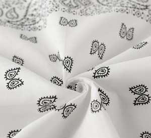 Pañuelo de Algodón 100% al por Mayor, Diseño Personalizado con Estampados de Letras y Puntos, Impresión Digital a Mano, Pañuelo Multifuncional - Product Image 4