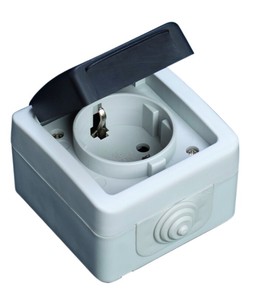 Base semplice impermeabile IP44 16A 250V (GSC 1200256) - Product Image 1