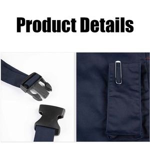 Combinaison de travail en coton mélangé respirant résistant à l'usure et à la saleté avec plusieurs poches pour outils - Product Image 4