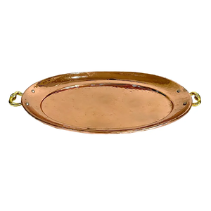 Bandeja de cobre rectangular/redonda con asa, diseño brillante, bandeja de cobre para almacenamiento, precio superior - Product Image 6