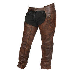 2023 alta calidad nuevo estilo motocicleta cuero Chaps logotipo personalizado impreso transpirable motocicleta cuero Chaps - Product Image 5