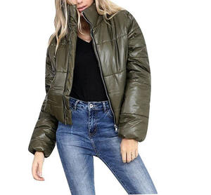 Chaqueta de Invierno para Mujer, Cuello Alto, Cierre de Cremallera, Transpirable, Acolchada, para Primavera, Verano, Otoño e Invierno, con Logotipo - Product Image 3