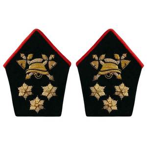 Écusson de chapeau en fil métallique doré personnalisé, badge de rang 3D brillant, patchs en fil métallique personnalisés - Product Image 4