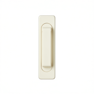 Manija Rectangular Blanca Mate de Poliamida 99% Pura 539B para Puertas Corredizas de Madera con 19mm de Grosor, 100mm de Largo y 60mm de Ancho - Product Image 3