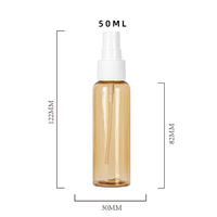 Flacon vaporisateur transparent PET sérigraphié 2OZ vide pour parfum, 60ml 50ml, flacon stérile avec liquide désinfectant pour les mains