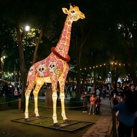 Decoración Interactiva de Faroles para Parques de Atracciones, para el Día de Muertos en México, Uso Interior/Exterior, Espectáculo de Luces para Parques Temáticos