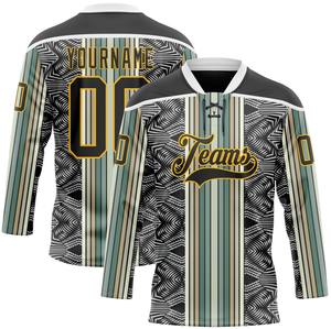 Jersey de Hockey Personalizable con Cierre, 100% Poliéster, Secado Rápido, Antibacterial, Nombre/Números del Equipo Personalizados, Manga Corta, Unisex, Adulto - Product Image 1
