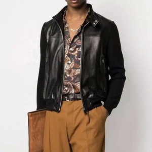BM Men/Women's Sidepod AIR Cowhide Leather Classic Street Style Urban Roadster Moto <b>Cafe</b> <b>Racer</b> Biker <b>Jacket</b> For Riding/Racing CE - Product Image 2