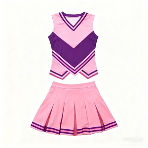 Tenues de cheerleading personnalisées pour femmes adultes et jeunes, haute qualité, imprimé feuille dorée, nom et numéros personnalisés - Product Image 1