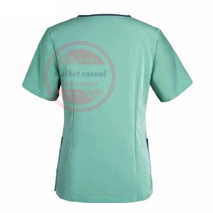 Women V-Neck Medical <b>Scrub</b> Top With Pockets <b>Nursing</b> <b>Scrubs</b> Tops - Product Image 2