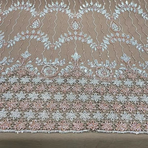 Tissu en filet doux de luxe pour robe de mariée, robe de soirée, lehenga et vêtements de haute couture, léger, transparent, de haute qualité, vente en gros, exportation - Product Image 1