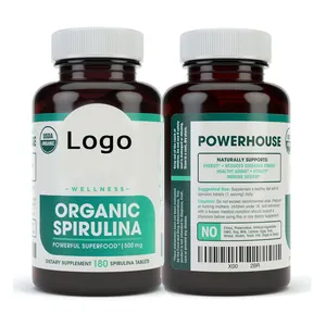 Natural Enhancing Health Food Aids Gesunde Immunität Gebrochene Zellwand Organische Chlorella Spirulina Tablet Kapsel