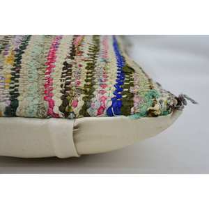 หมอนขนสัตว์งานเย็บปะหลากสี12X24นิ้วลายสานวินเทจ - Product Image 4