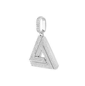 Pendentif en diamant de fête, brille et se démarque du lot, pendentif en diamant MOISSANITE VVS avec finition plaquée or blanc, style hip-hop - Product Image 3
