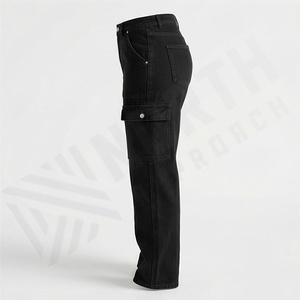 Casual Four Pockets <b>Jeans</b> Cargo Ladies High Waist Pants Female Wide Leg <b>Jeans</b> <b>Women's</b> Pants For <b>Women</b> Fashion Trendy Streetwear - Product Image 3