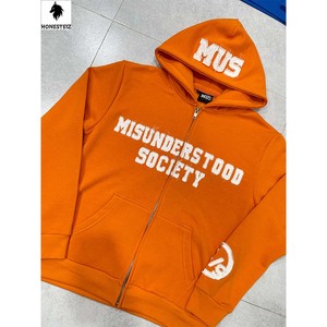 เสื้อฮู้ดผ้าคอตตอนหนาสำหรับผู้ชายผ้าคอตตอนเทอร์รี่มีฮู้ดผ้าปะติดที่กำหนดเองได้ - Product Image 4