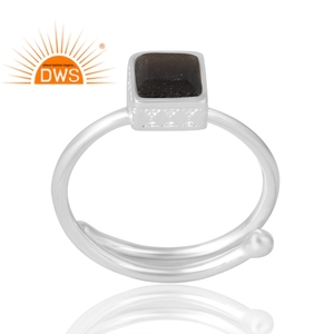 New Pattern Design 925 Sterling Silver Natural Gold Sheen <b>Obsidian</b> Gemstone Ring Custom <b>Jewelry</b> For Women Gift For Her - Product Image 1