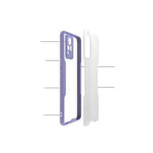 Étui de téléphone portable antichoc transparent métallique en PC et silicone Netzy Safa Parfe Premium pour Vivo V21E Oppo Transparant - Product Image 3