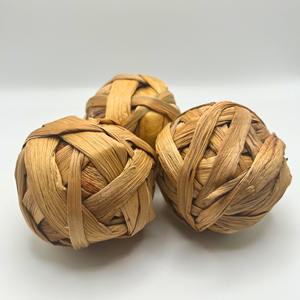 Balle interactive pour animaux de compagnie en jacinthe d'eau naturelle, balles à mâcher en gros, jouet d'activité pour la dentition - Product Image 3