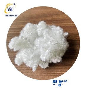 Fibre de polyester staple de qualité supérieure, recyclée, siliconée, ignifuge, 7D*64mm, pour garnissage de canapé, creuse - Product Image 1