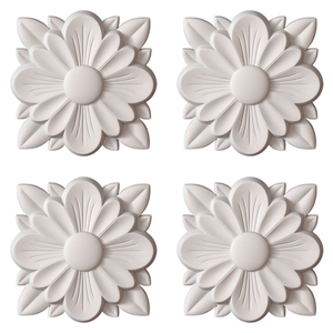 Apliques de tallado de madera Natural, Onlay de madera maciza, muebles, puerta, decoración de pared, adorno de madera Vintage, Onlay decorativo - Product Image 1