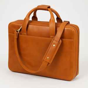 Vintage Leather <b>Mens</b> Laptop <b>Bag</b> OEM Factory Direct Wholesale Briefcase Business Travel Shoulder Tote Handbag LPG-0252 - Product Image 5