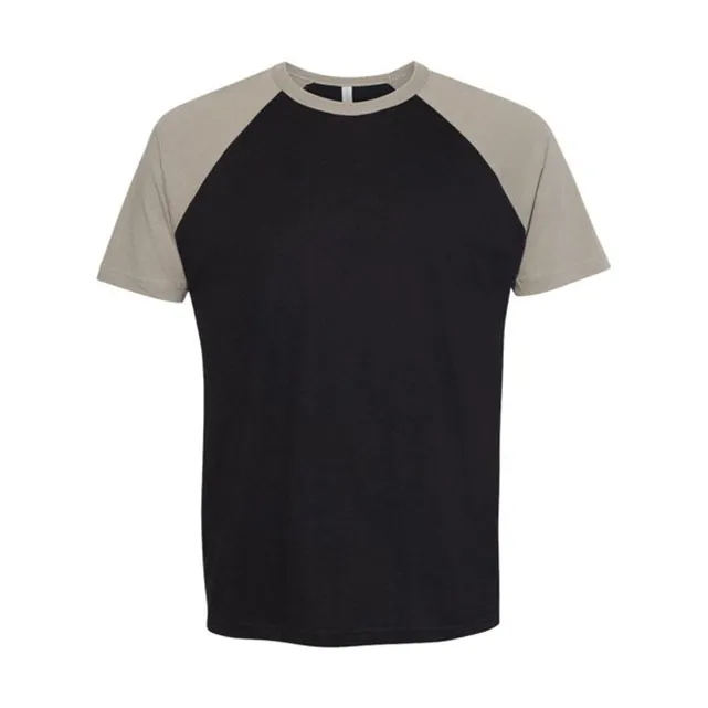 Tessuto personalizzato 100% Pima cotone t-shirt due colori Block Raglan maniche uomo moda misura magliette con l'alta qualità
