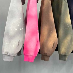 Sudadera de lana de punto unisex para adultos, moda Otoño/Invierno 2024, trajes informales con hombros caídos y logotipo frontal para mujer - Product Image 2