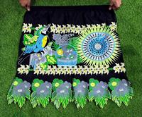 Minifalda Bordada con Motivos Isleños para Mujer, al por Mayor, Polinesia, Floral, Transpirable, de Poliéster, Personalizable, para Todas las Temporadas
