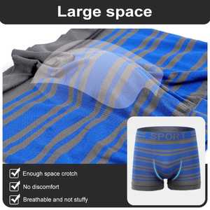 2025 Top New <b>Men's</b> High-Rise Breathable <b>Boxer</b> Briefs Customizable Skinny Style Pakistan Factory Professional Manufacturer - Product Image 4